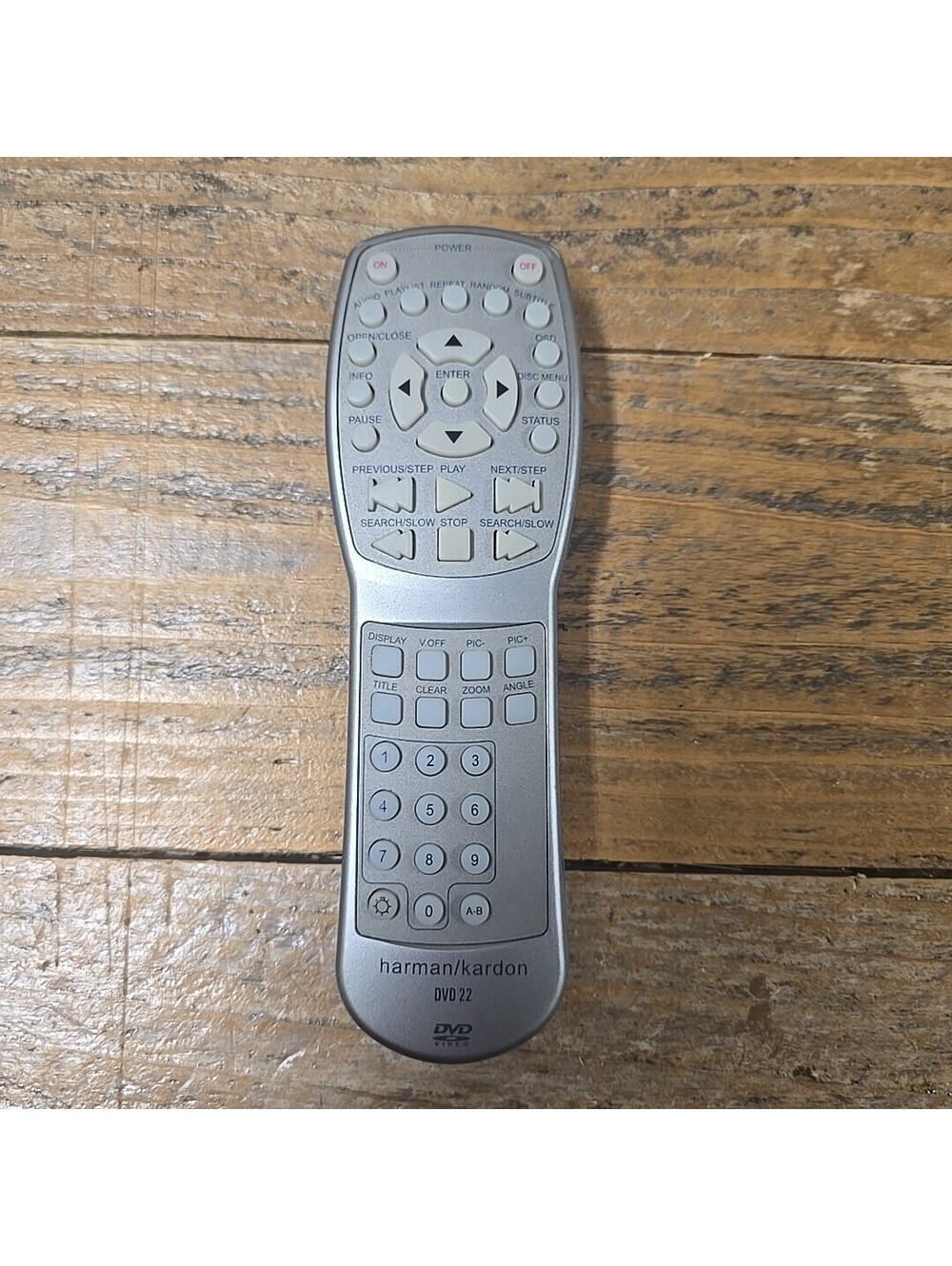 Harman-Kardon DVD22 Remote Control, Silver - OEM for DVD-22 DVD Player
